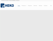 Tablet Screenshot of heko.cl